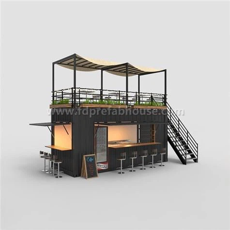 Ideas de cafetería de contenedores de dos pisos de 20 pies