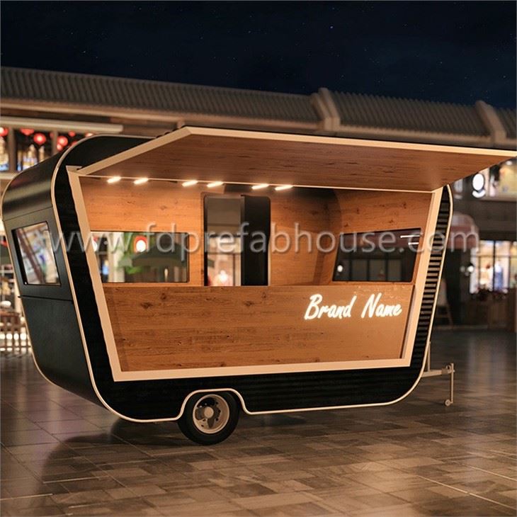 Trailer-mounted Black Dining Car